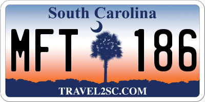 SC license plate MFT186