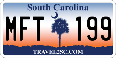 SC license plate MFT199