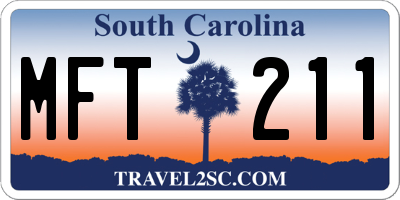 SC license plate MFT211