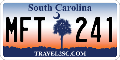 SC license plate MFT241