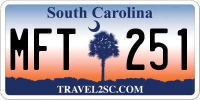 SC license plate MFT251