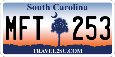 SC license plate MFT253