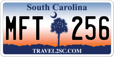 SC license plate MFT256