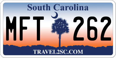 SC license plate MFT262