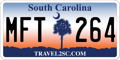 SC license plate MFT264