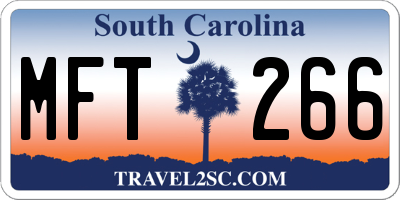 SC license plate MFT266