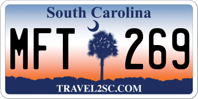 SC license plate MFT269