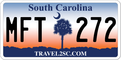 SC license plate MFT272