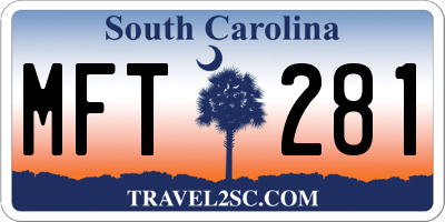 SC license plate MFT281