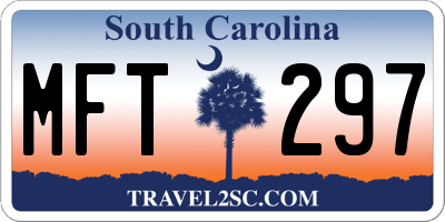 SC license plate MFT297