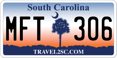 SC license plate MFT306