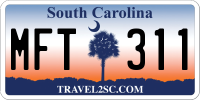 SC license plate MFT311