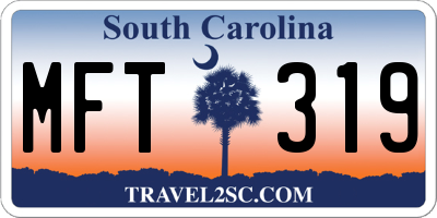SC license plate MFT319