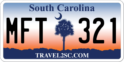 SC license plate MFT321