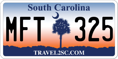 SC license plate MFT325