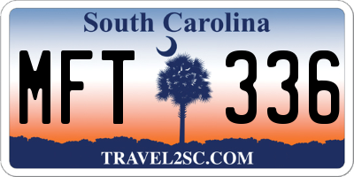 SC license plate MFT336
