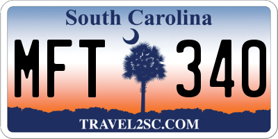 SC license plate MFT340
