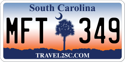 SC license plate MFT349