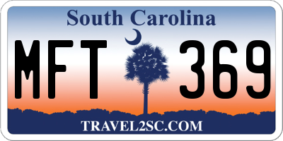 SC license plate MFT369