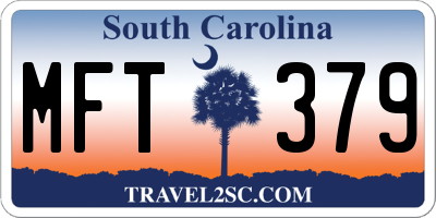 SC license plate MFT379
