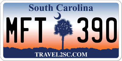 SC license plate MFT390