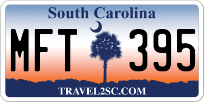 SC license plate MFT395