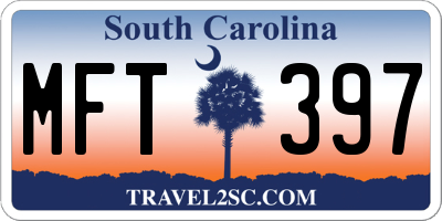 SC license plate MFT397