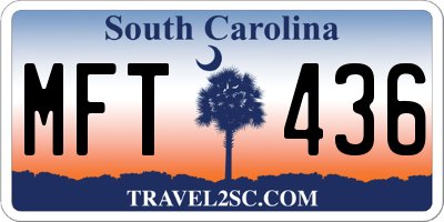 SC license plate MFT436