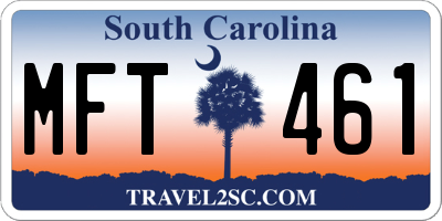 SC license plate MFT461