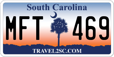 SC license plate MFT469