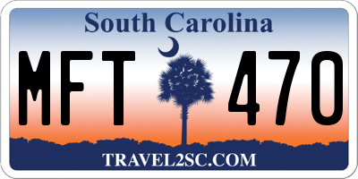 SC license plate MFT470