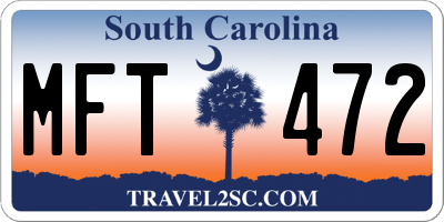 SC license plate MFT472