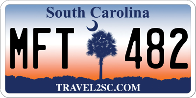 SC license plate MFT482