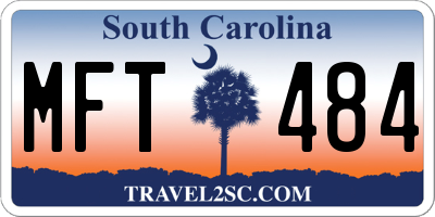 SC license plate MFT484