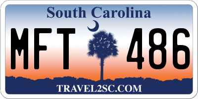 SC license plate MFT486