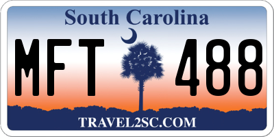 SC license plate MFT488