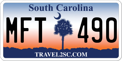 SC license plate MFT490