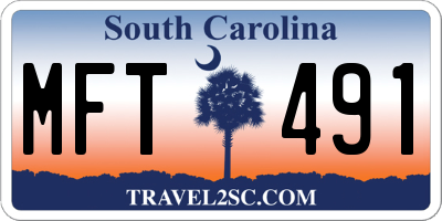 SC license plate MFT491