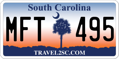 SC license plate MFT495