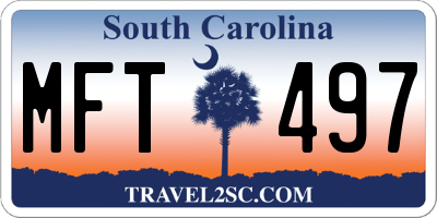 SC license plate MFT497
