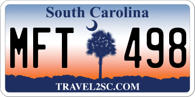 SC license plate MFT498