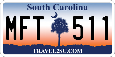 SC license plate MFT511