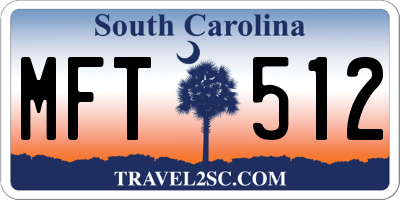 SC license plate MFT512