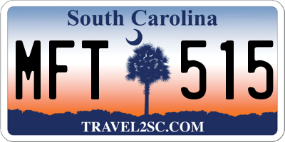 SC license plate MFT515