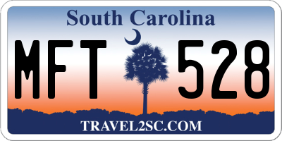 SC license plate MFT528