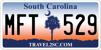 SC license plate MFT529