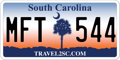 SC license plate MFT544