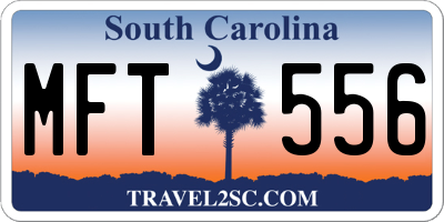 SC license plate MFT556