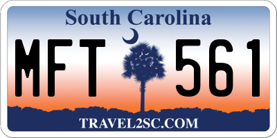 SC license plate MFT561