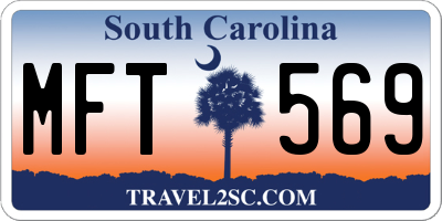 SC license plate MFT569